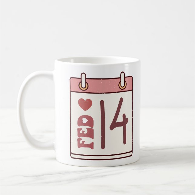 Valentinstagskalender Kaffeetasse (Links)