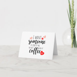 Valentinstagskarte für einen Kaffeeliebhaber-Freun Karte