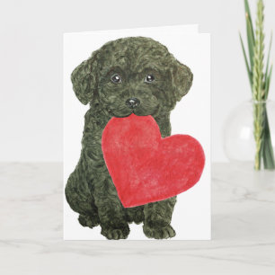 Valentinstagskarte für Welpen Karte