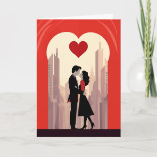 Valentinstagskarte - Stadtpaar Karte