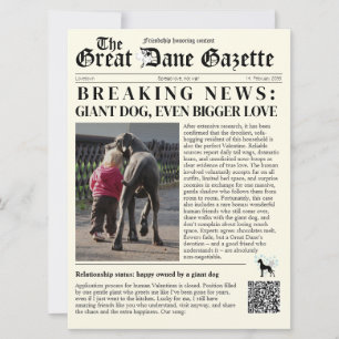Valentinstagskarten Great Dane Ironie Feiertagskarte