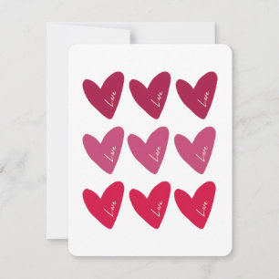 Valentinstagskarten Mitteilungskarte