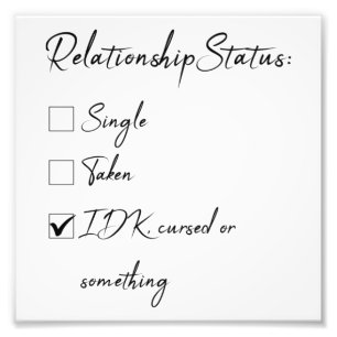 Valentinstatus für Single 43 Fotodruck