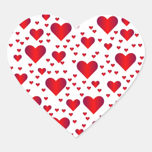 Valentinsticker Herz-Aufkleber (Vorderseite)