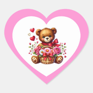 Valentinsticker Herz-Aufkleber