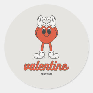 Valentinsticker Runder Aufkleber