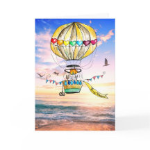 Valentinstrandballon Aquarellenbogen Katzen