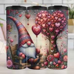 Valentinszwerg Herz Baum Thermosbecher