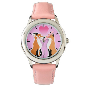 Valentintagsfüchse Armbanduhr