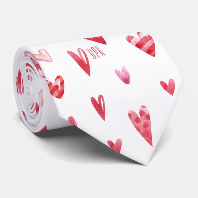 Valentintagsherzen Necktie Krawatte (Gerollt)