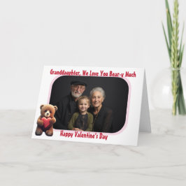 Valentintagskarte des Bären für Enkeltochter Feiertagskarte