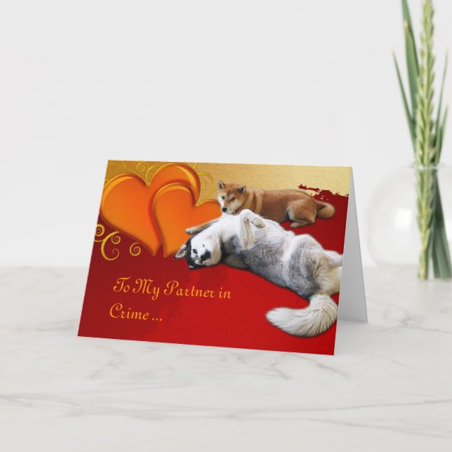 Valentintagskarte des Hundes Feiertagskarte (Vorderseite)