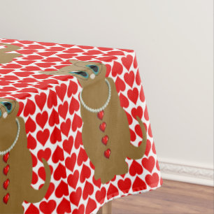 Valentintagskatze Tischdecke