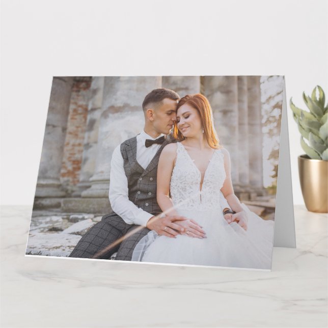 Valentintext und benutzerdefiniertes Foto Karte (Kleine Pflanze)