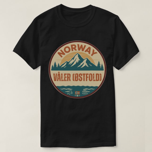 Våler (Østfold), Norwegen T-Shirt (Design vorne)