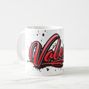Valeria red Heart Graffiti Tasse Kaffeetasse