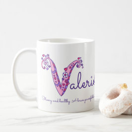 Valerie dekorative V Monogramm-Tasse Kaffeetasse