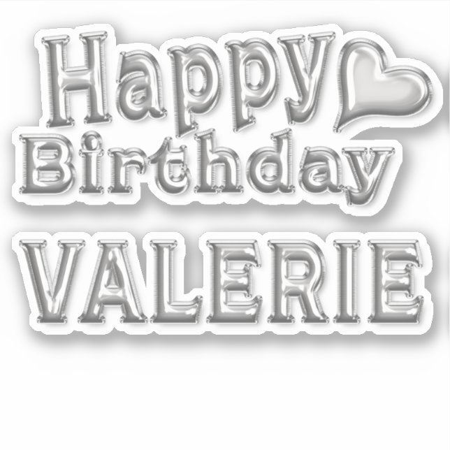 Valerie Happy Birthday Autocollants (Devant)