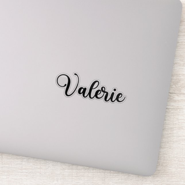 Valerie Name - Handgeschriebene Kalligrafie Aufkleber (Detail)