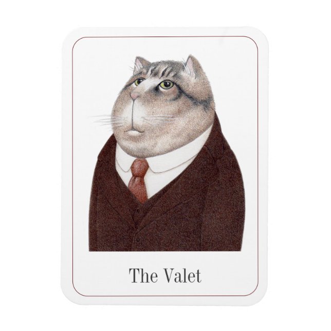 VALET CAT 3x4 Flexible Magnet + Text II (Vertikal)