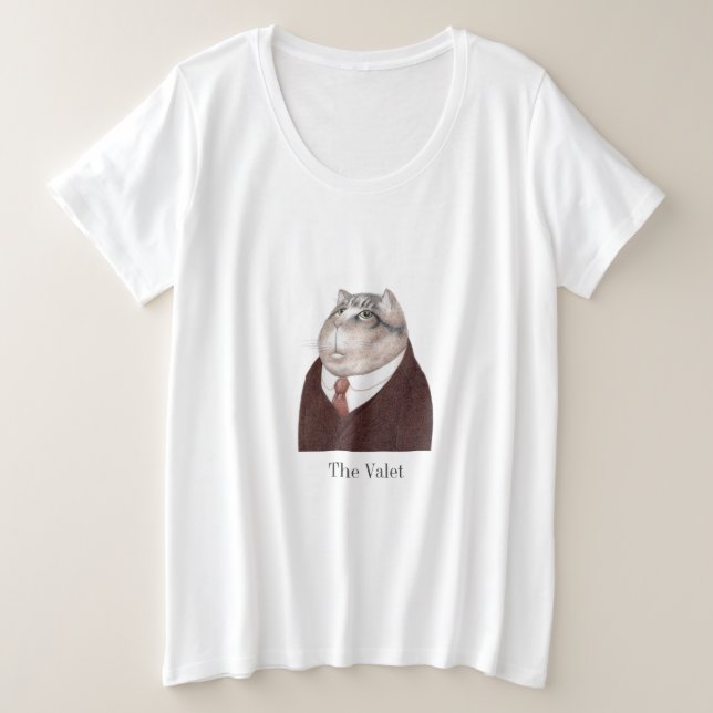 VALET CAT Women's Plus Size T - Shirt (Design vorne)