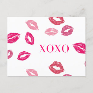 Valetines Day Card "XOXO" Postkarte