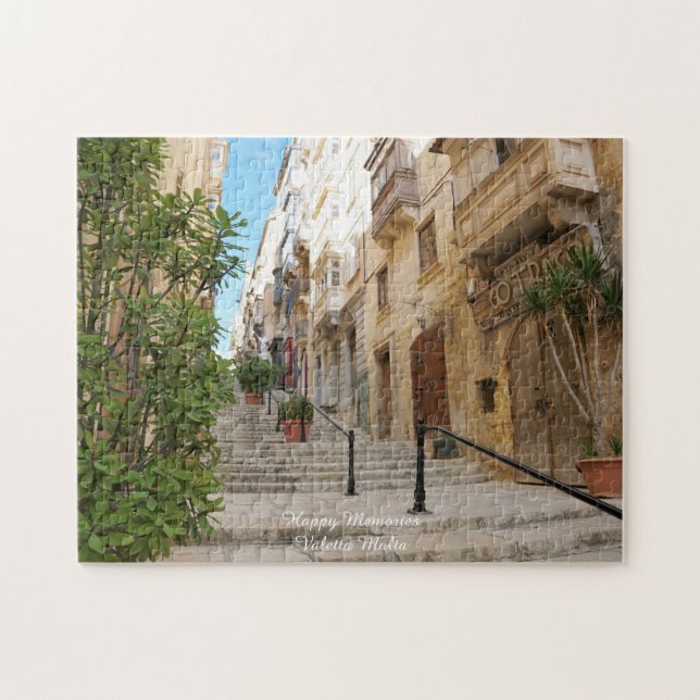 Valetta Streetscape Malta Jigsaw Puzzle (Horizontal)