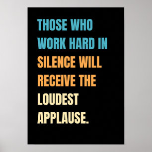 Valeur du travail dur - Poster des citations motiv