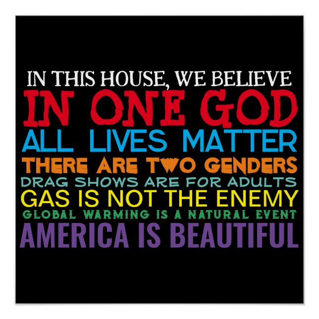 VALEURS CONSERVATRICES - POSTER GLOSSY (Devant)