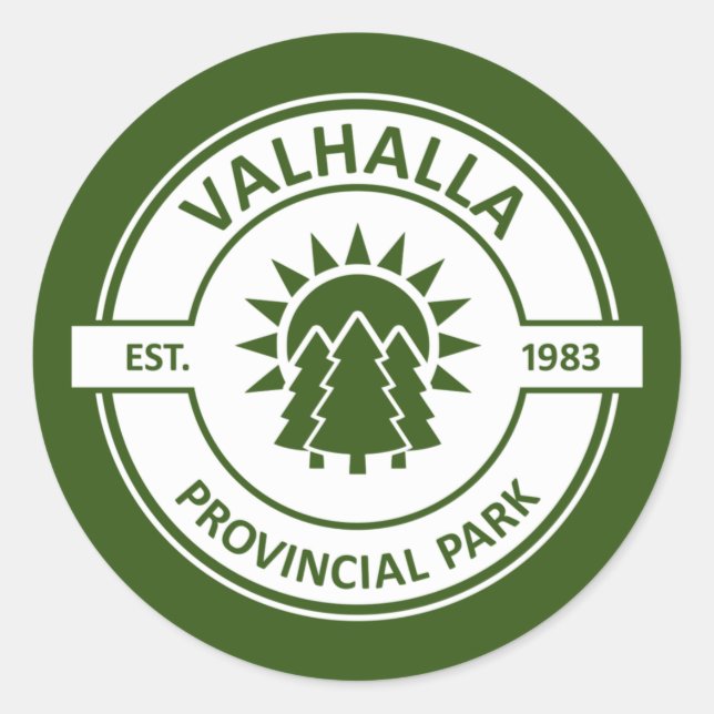 Valhalla Provincial Park Runder Aufkleber (Vorderseite)
