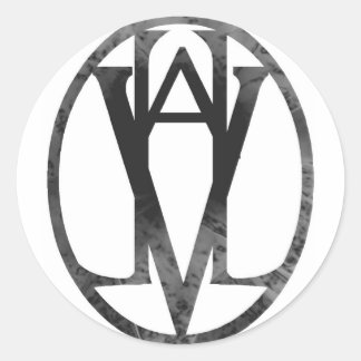 Valhalla Siegel Black Runder Aufkleber