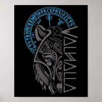 Valhalla Wolf Mask Odin Runes Norse Comp Viking