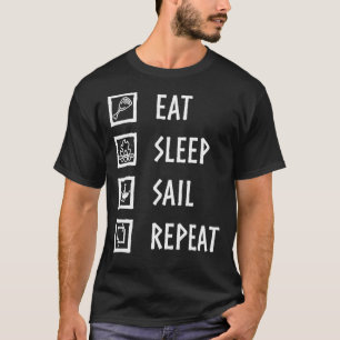 Valheim essen, schlafen, segeln, wiederholen (Wei T-Shirt