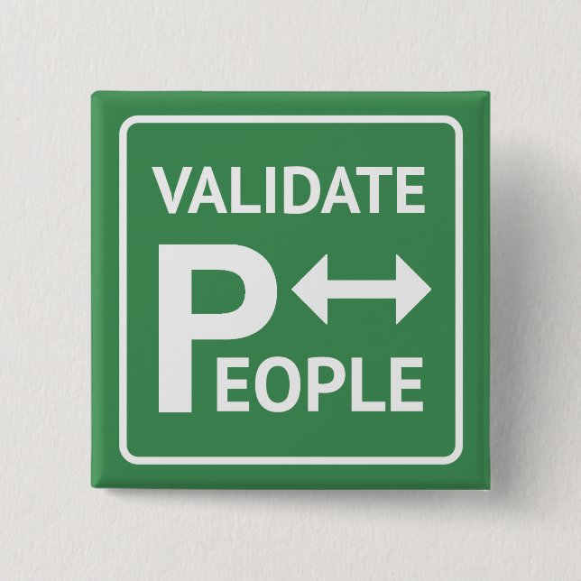 Validieren Sie Therapie des Leute ~ Button (Vorderseite)