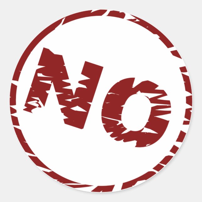 Validierungssymbol - NO - Aufkleber (Vorderseite)