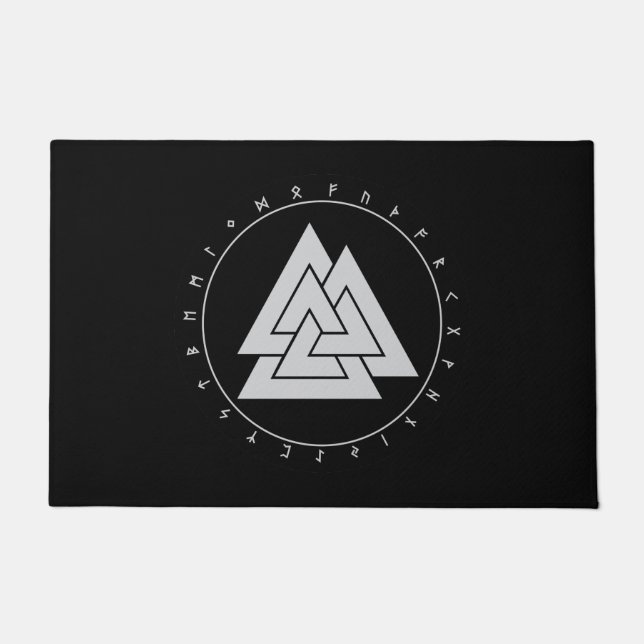 Valknut Circle rundet Türmatten ab Fußmatte (Vorderseite)