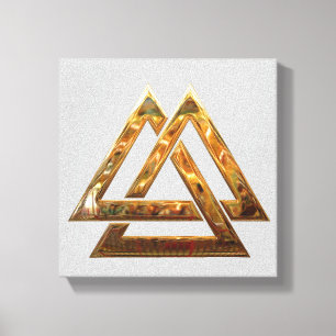 Valknut - Gold Leinwanddruck