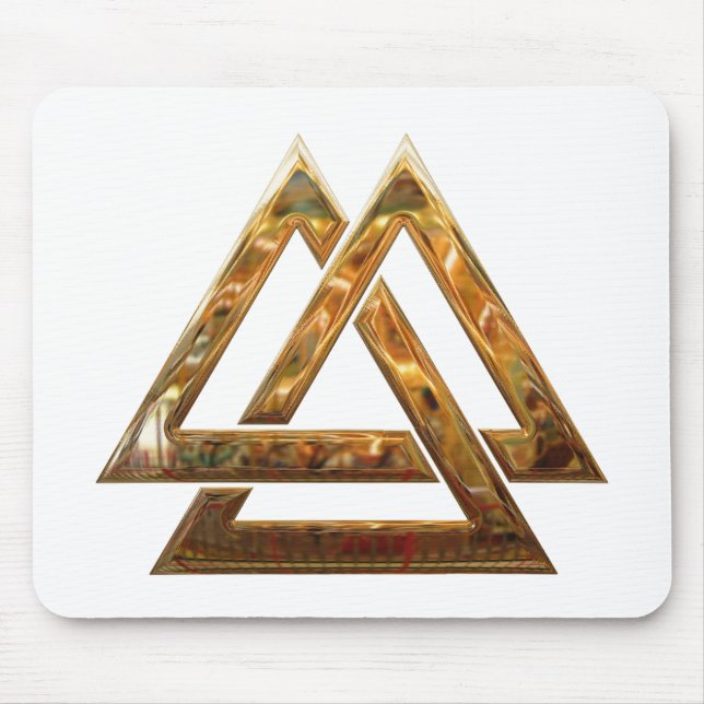 Valknut - Gold Mousepad (Vorne)