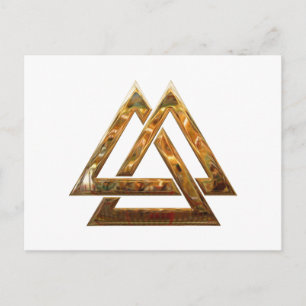 Valknut - Gold Postkarte