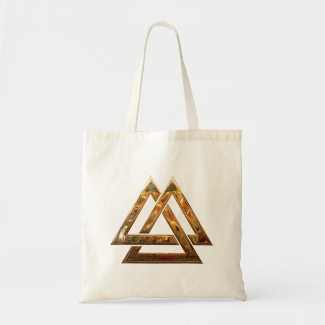 Valknut - Gold Tragetasche (Vorne)