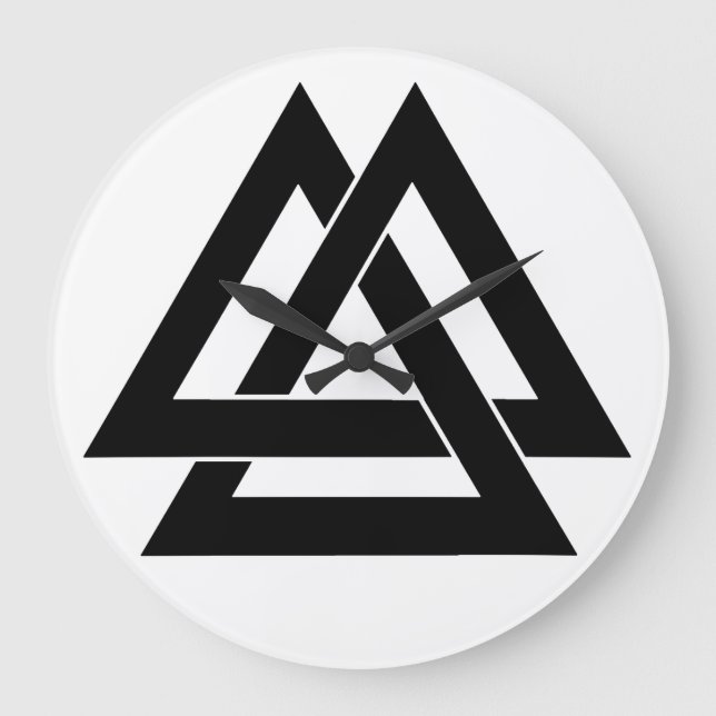 Valknut Große Wanduhr (Vorderseite)