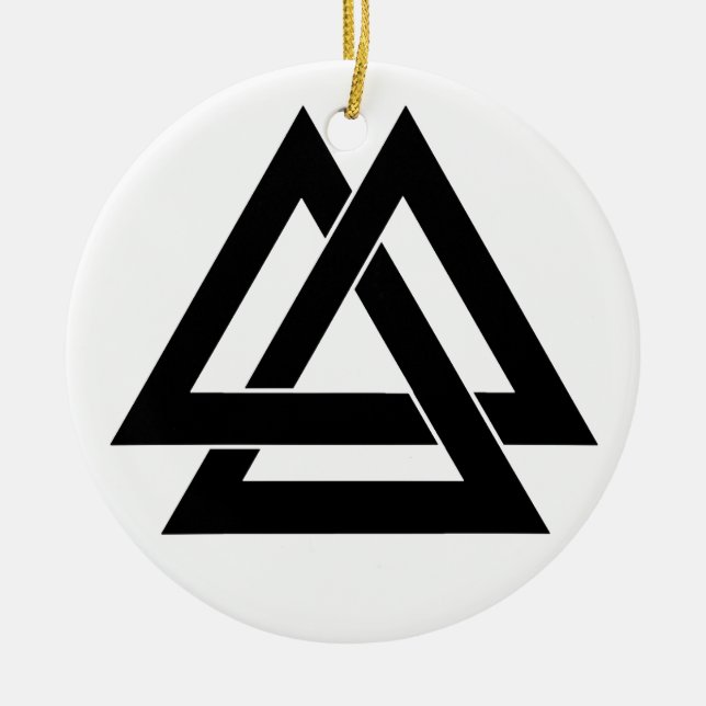 Valknut Keramikornament (Vorne)