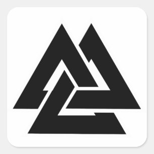 Valknut Quadratischer Aufkleber