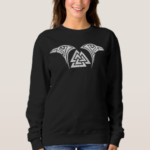 Valknut & Ravens Huginn und Muninn Norse Mythology Sweatshirt