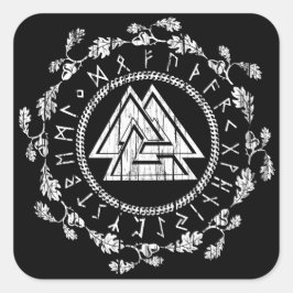 Valknut - Runenaufkleber Quadratischer Aufkleber