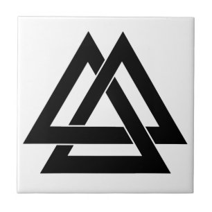 Valknut - Schwarz Fliese