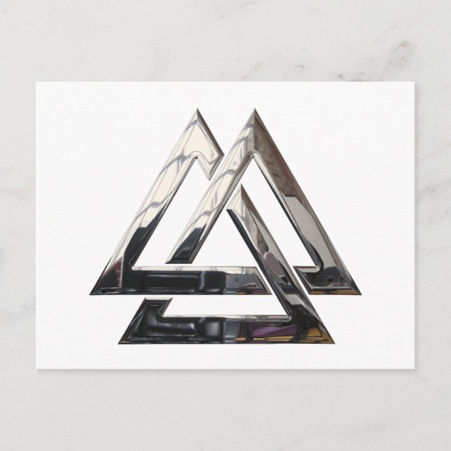 Valknut - silber postkarte (Vorderseite)