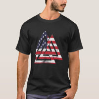 Valknut Symbol America Usa Flag Patriotic Viking W