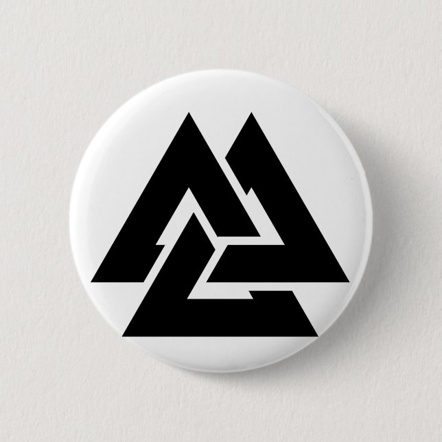 Valknut Symbol triquetra Button (Vorderseite)
