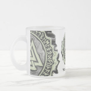 Valknut (vertrocknet) mattglastasse